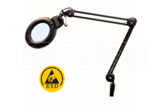 ESD magnifier lamp with LED lighting 3D + 5D black