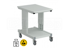 CONCEPT table on wheels 500x700mm, height 650-900mm